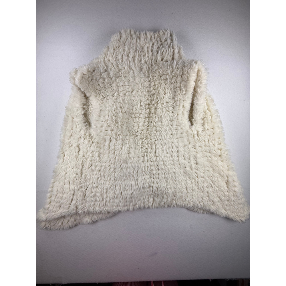 Love Token Faux Fur Vest Women’s S Cream White Fluffy Layering - Picture 2 of 8